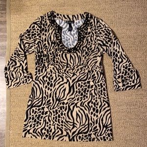 INC Sz L animal print tunic